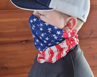 American Flag Neck Gaiter Several Style Balaclava Headbands Multi Use