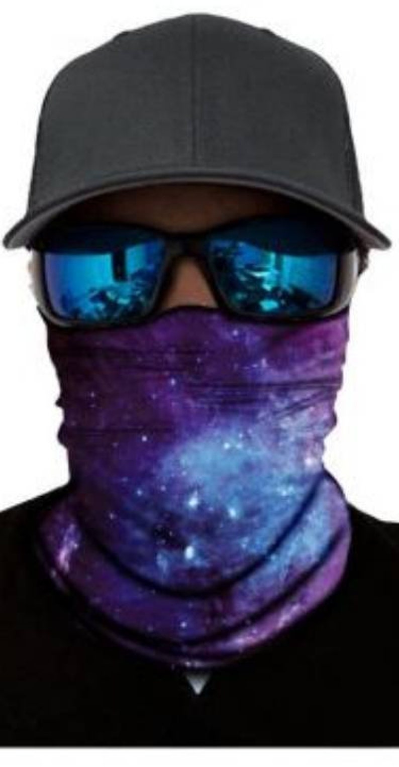 Out of this world Galaxy Space Neck Gaiter stars purple pink | Etsy