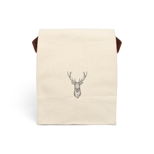Buck Canvas Lunch Bag With Strap