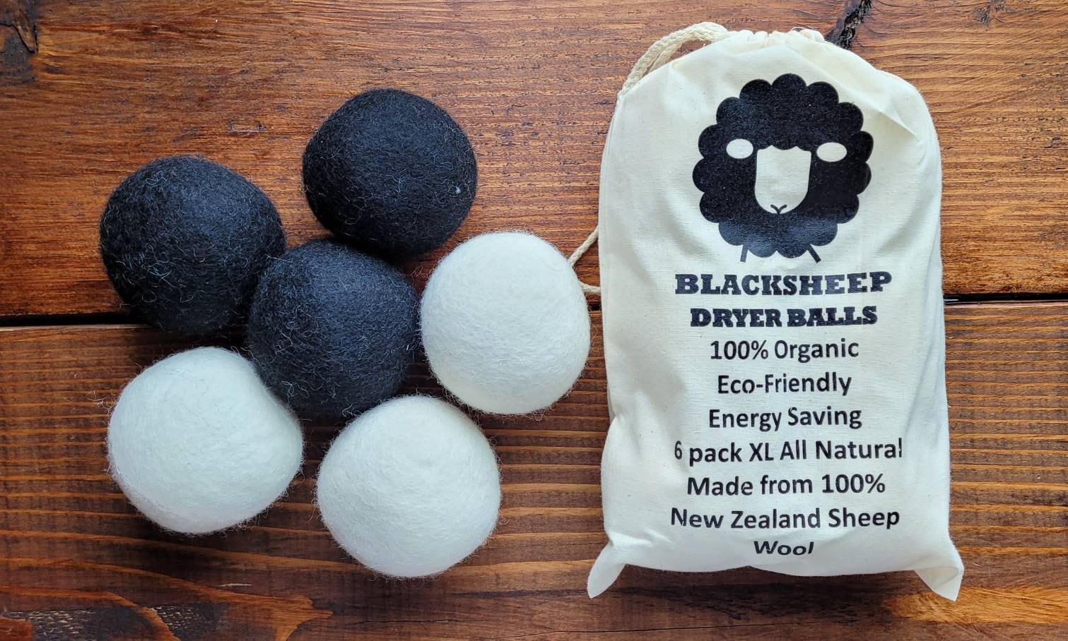 6 Pack of Extra Large Wool Dryer Balls 100 New Zealand Sheep Etsy Canada