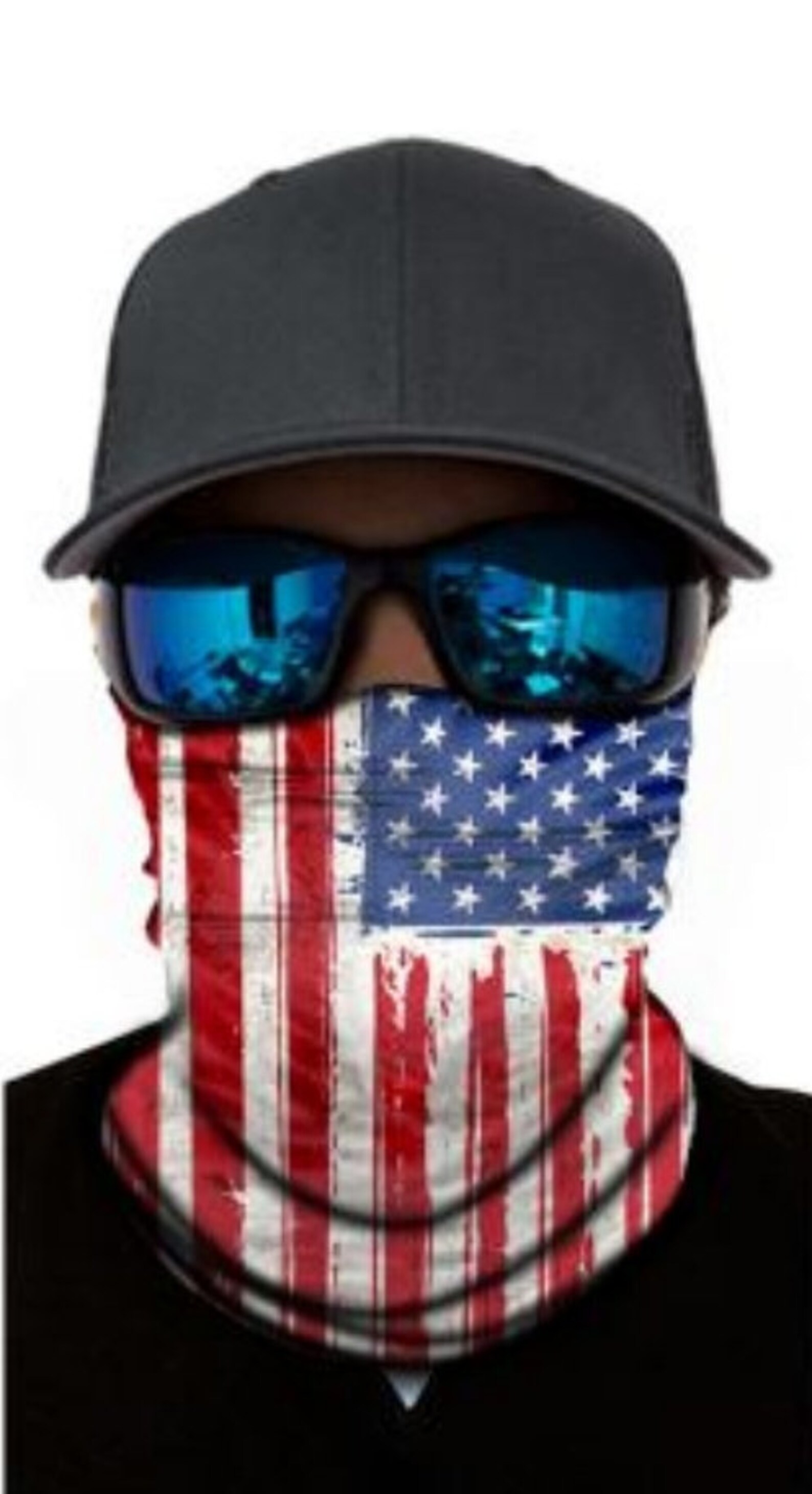 American Flag Neck Gaiter USA Red White Blue Stars Stripes Etsy