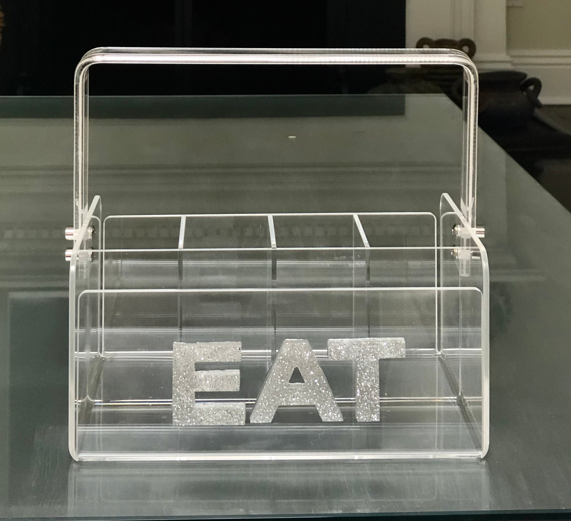 Lucite Acrylic Utensil Silverware Caddy Etsy