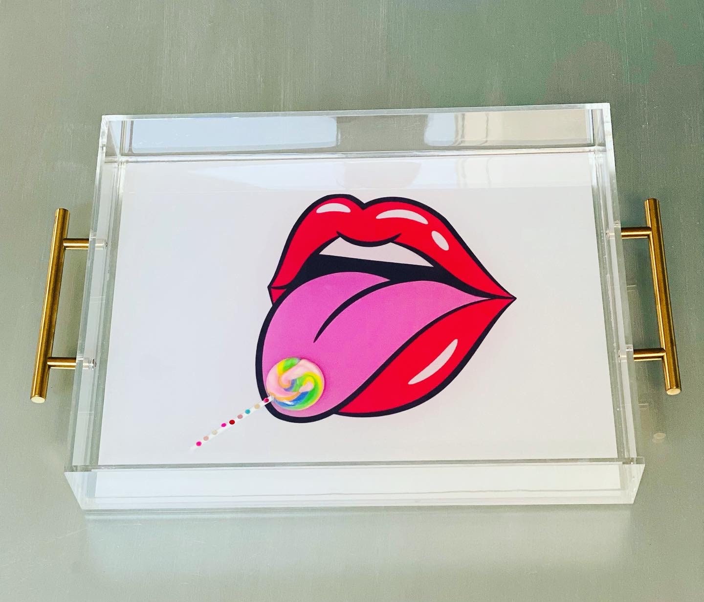Lips Candy Acrylic Serving Tray Etsy UK