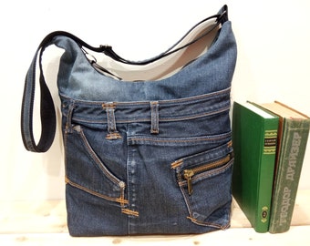 Denim Purse Denim Shoulder Bag Jeans Crossbody Bag Recycled | Etsy