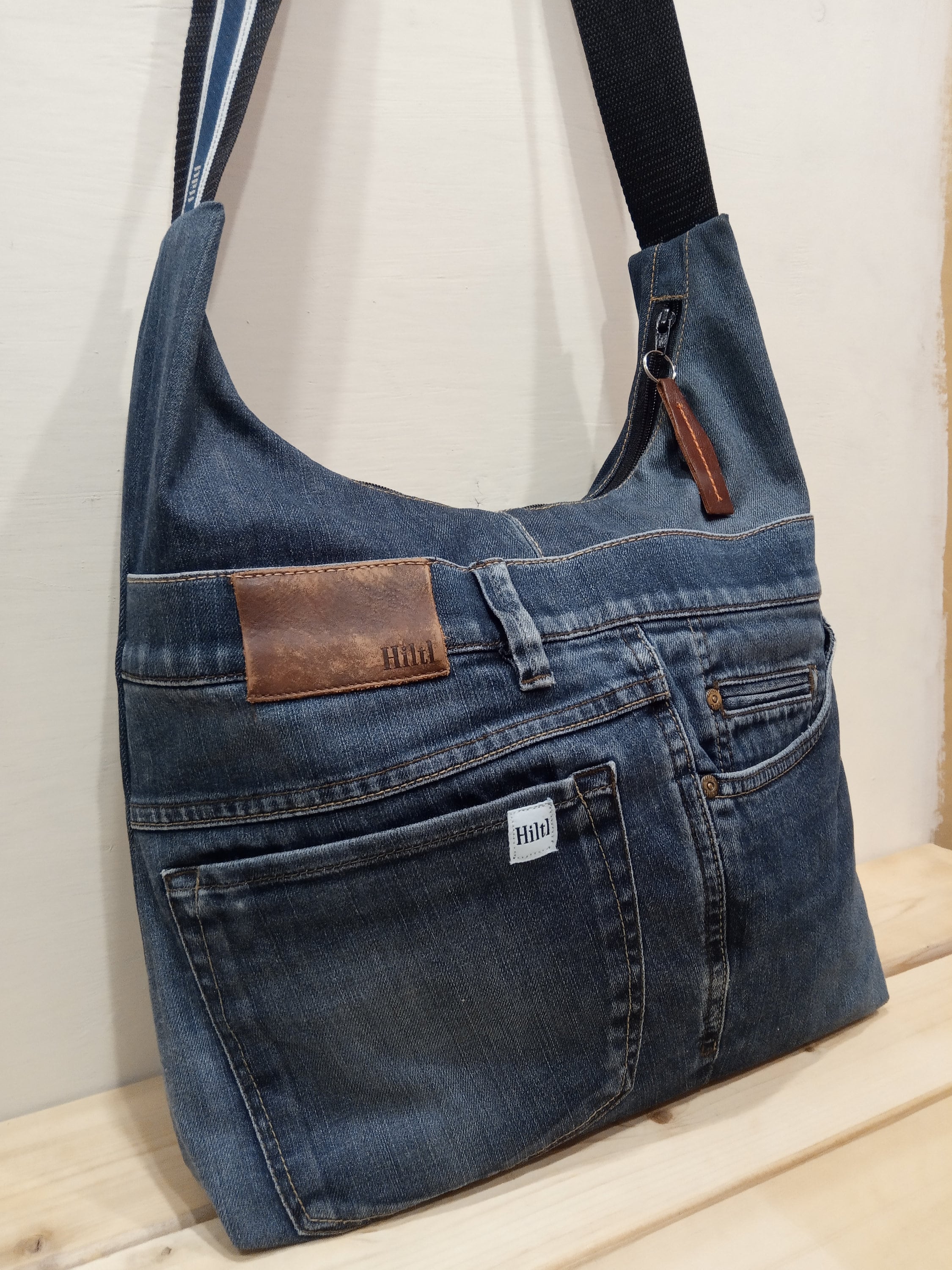 Denim shoulder bag jeans hobo bag denim crossbody handbag Etsy