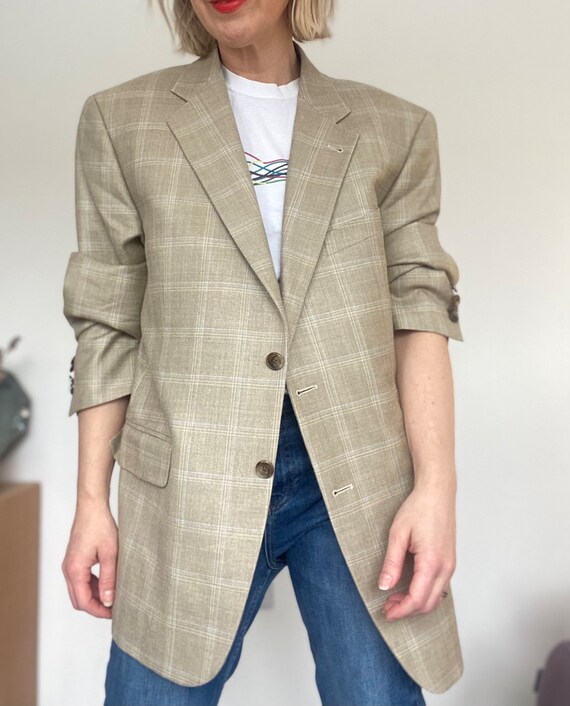 Oversized check blazer - image 4