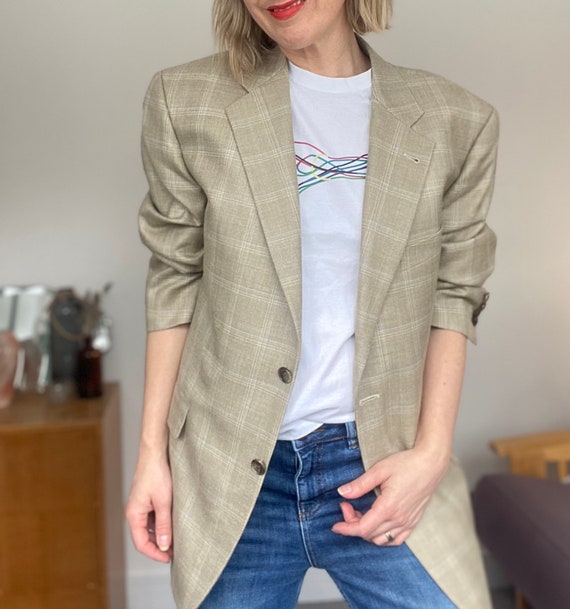 Oversized check blazer - image 3