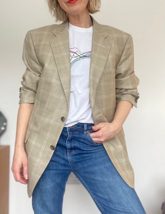 Oversized check blazer - image 1