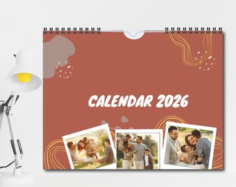 Personalized 2026 Family Photo Calendar: 8.5X11 Custom Wall Decor