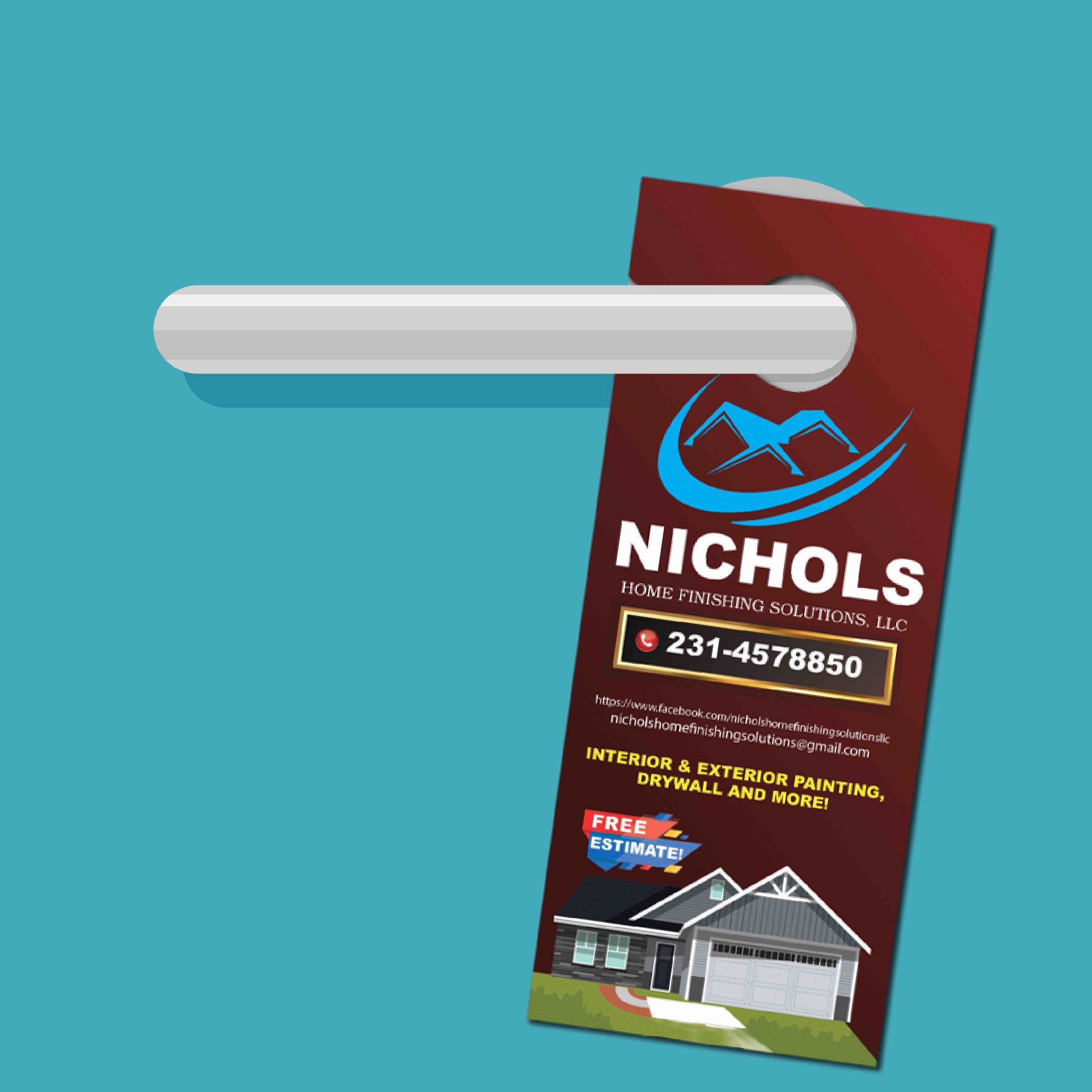 Custom Door Hangers Door Hanger Design Business Promotion Etsy