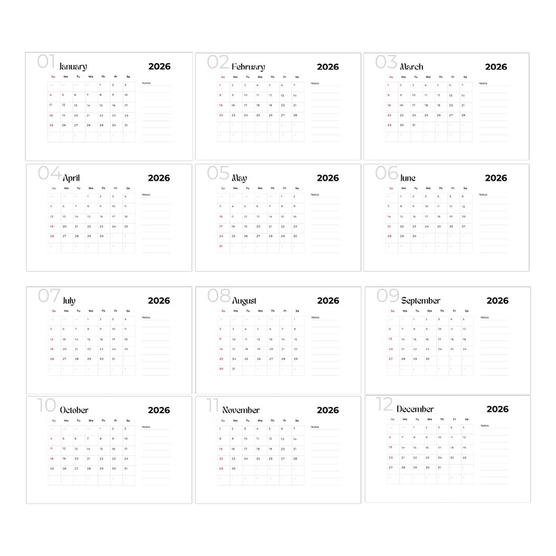 Custom Photo Wall Calendar 2026: Business or Couple Gift image 3