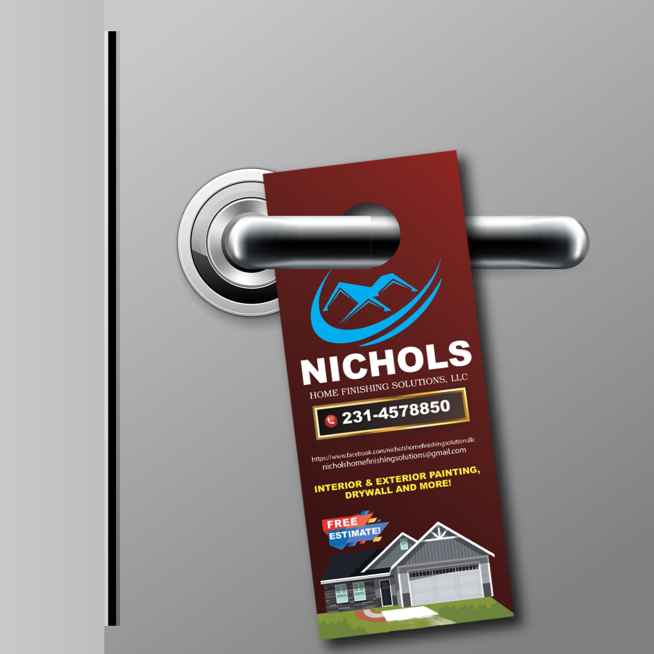 Custom Door Hangers Door Hanger Design Business Promotion Etsy