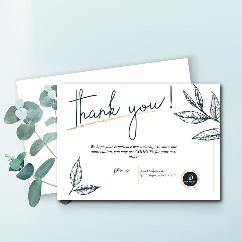 Business thank you cards, thank you cards, custom thank you cards, personalized thank you cards, company brand thank you cards image 1