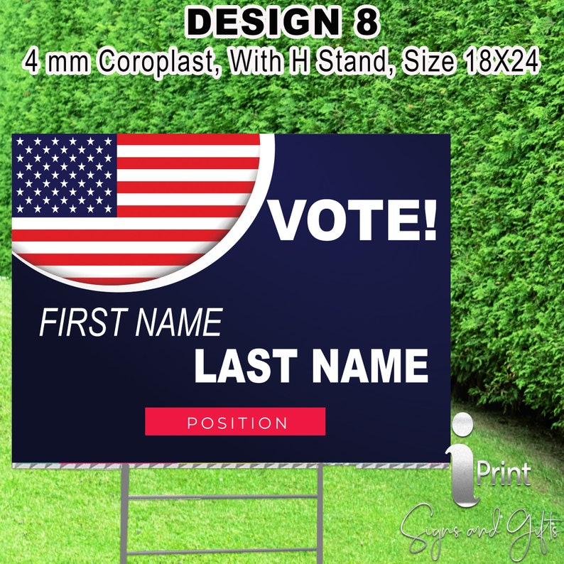 Custom Made Political Sign, Campaign Yard Sign, Yard Sign, Personalized