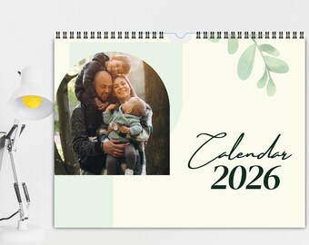 Personalized 2026 Family Photo Calendar: 11x8.5 Custom Wall Decor