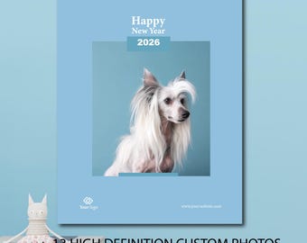 Personalized Pet Photo Wall Calendar: Custom 2026 Monthly Calendar