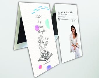 Personalized Glossy Magnetic Bookmarks Custom Logo Business Promotional Reading Page Marker