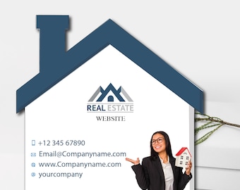 Custom Cut Realtor Magnet: Full Color Business Card Magnet