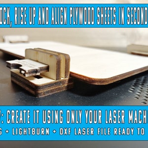 Pinces DIY pour nid d'abeille en acier ou lit laser plat. FILE pour le réaliser en utilisant UNIQUEMENT votre machine laser. Pas d'impression 3D Lightburn Lbrn + dxf + fichier svg