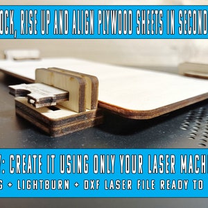 DIY clamps for steel honeycomb or flat laser bed. FILE to make it using ONLY your laser machine. No 3d print Lightburn Lbrn + dxf + svg file