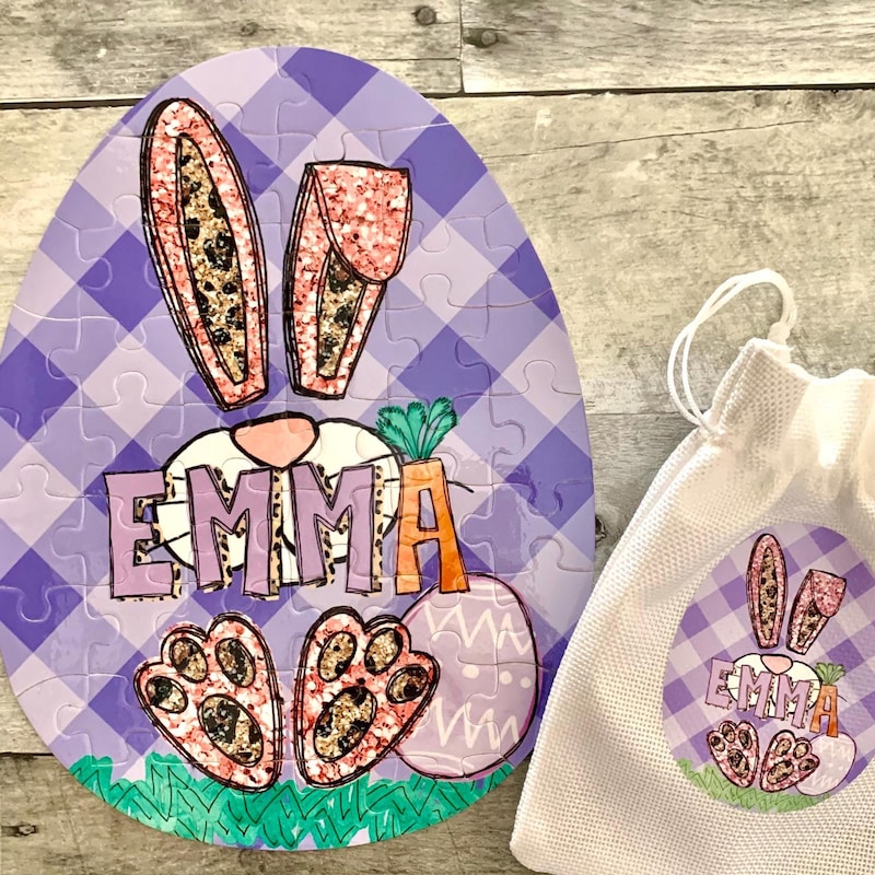 🐰Easter gifts🐰Personalized Easter Egg Puzzle: Easter Basket Gift for Kids