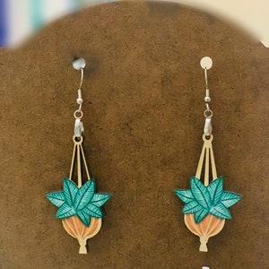 Hanging Plant Earrings, Mother&#39;s Day Gift