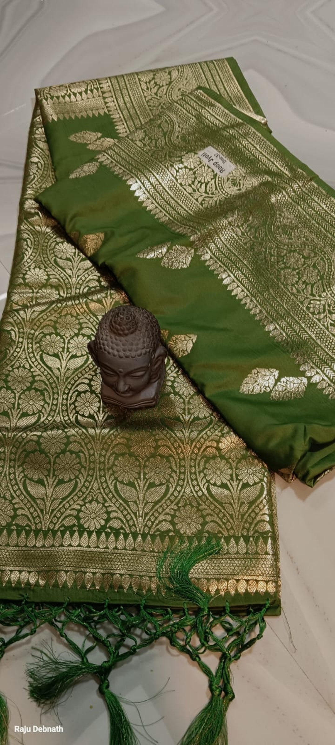 Rainbow Satin Silk Printed Saree with Fabric Elegant Banglory Blouse main image 0