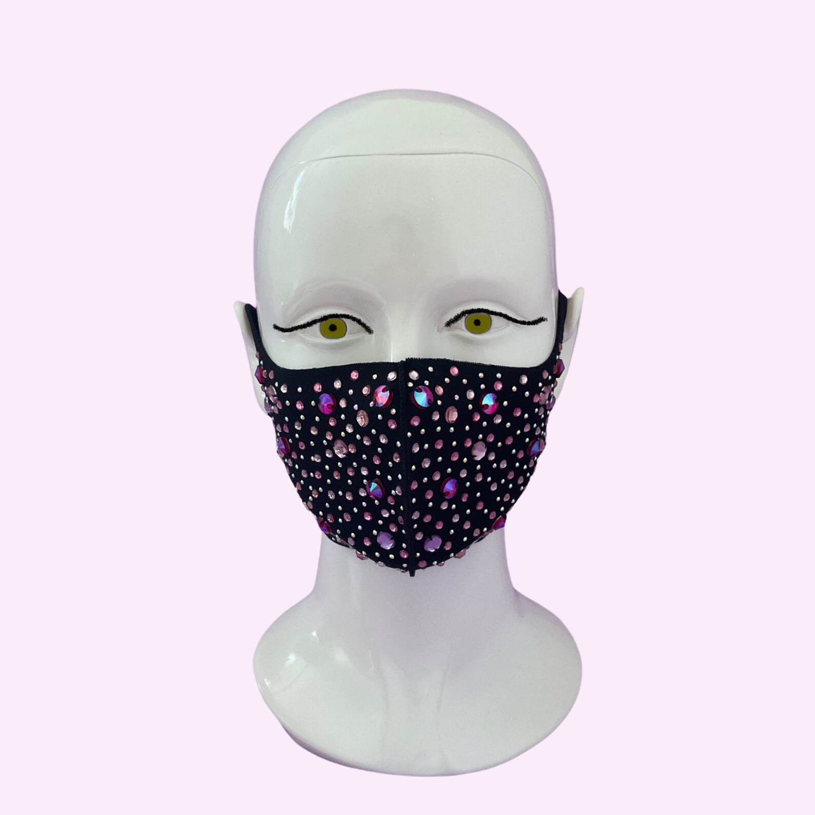 Party Face Mask Pink Glitter Face Mask Sparkly Face Etsy