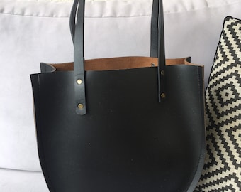 Sac cabas noir simili