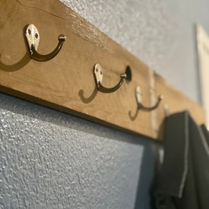 Reclaimed Cedar Wood Entry Coat Rack / wall hanging