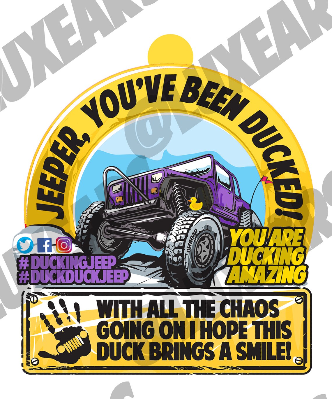 Purple Duck Duck Jeep Tags Jeep Duck Tags Ducking Jeeps Etsy