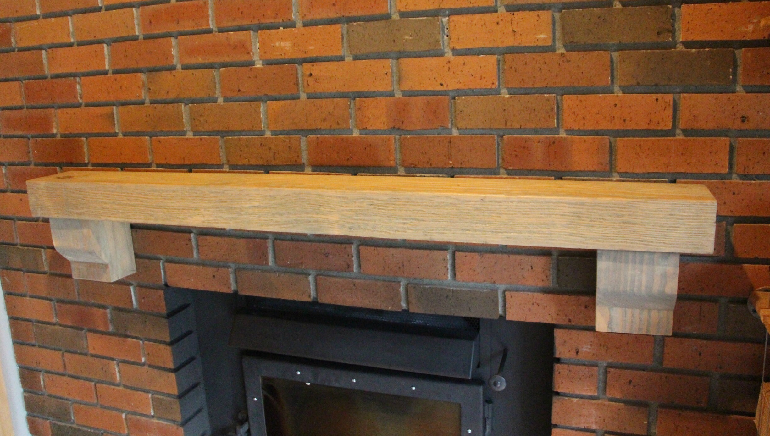 Rustic Fireplace Mantel With Mantel Supports Custom Made to Etsy UK