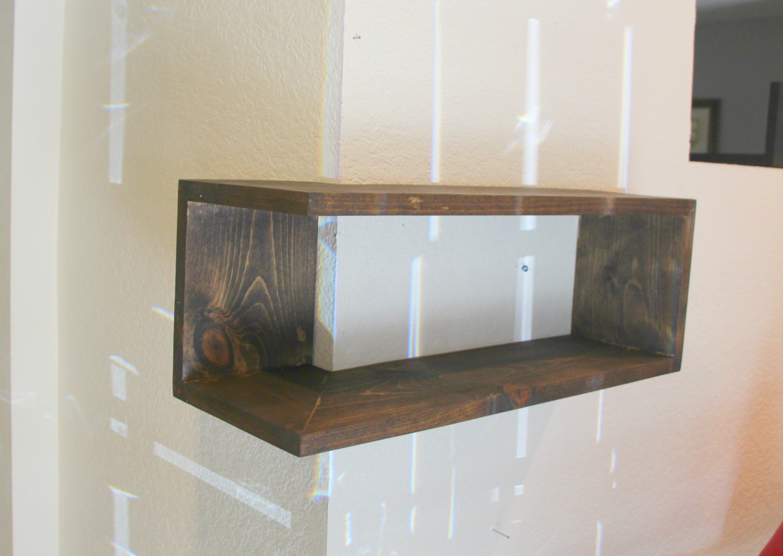 Modern large corner shelf. Floating Wrap Around Wall Shelves Etsy