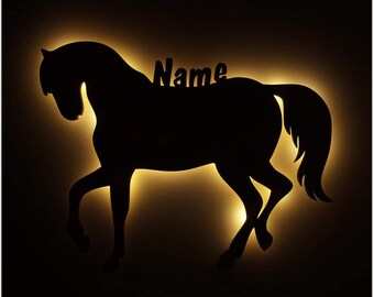 girls horse lamp