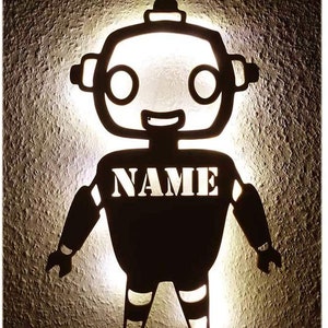Robot, Personalized Night Light with Name, Personalized Themed Decorations, Gifts for Adults Kids boys girls, Robot Night Light, Custom Sign