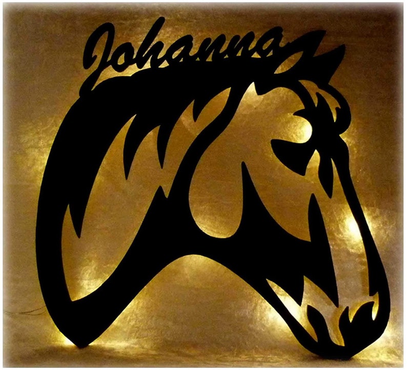 Horse Personalized Night Light With Name Horse Night Light Etsy