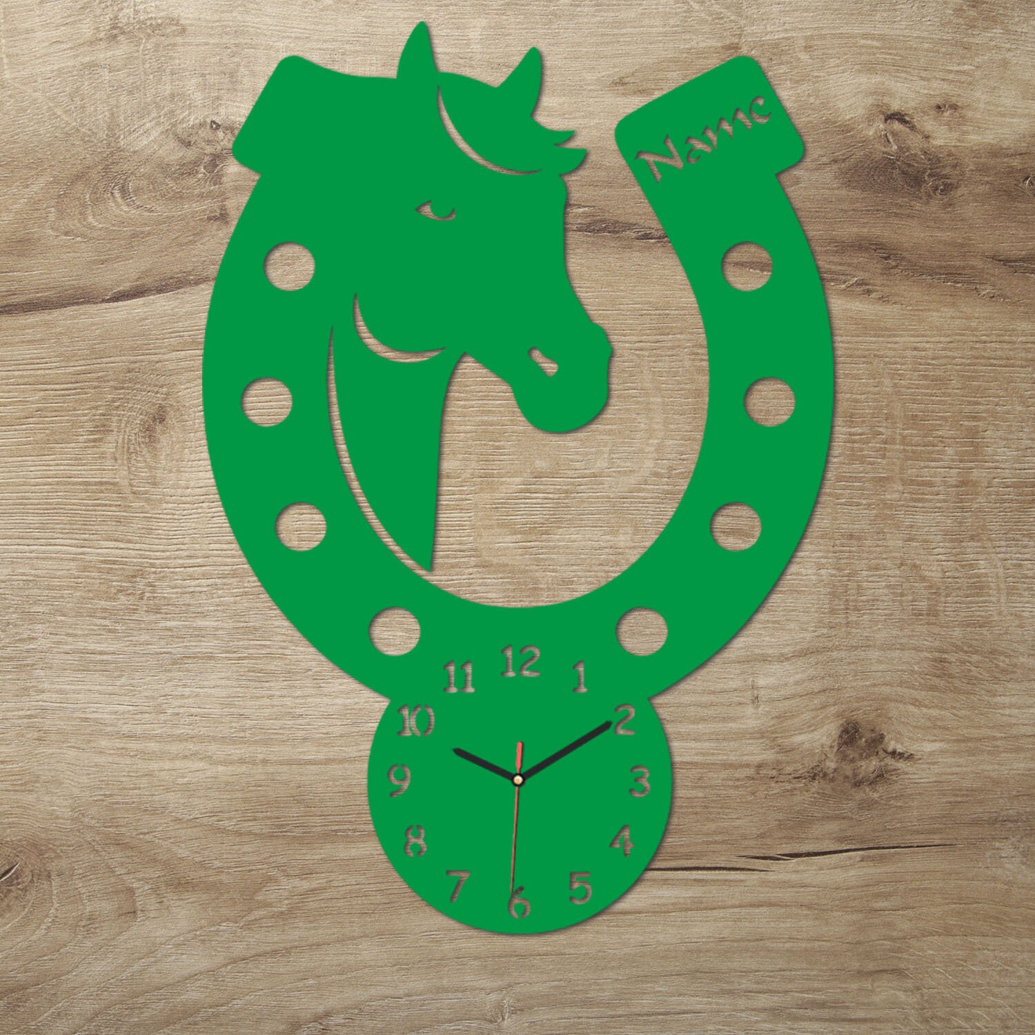 Horse Shoe Clock Personalized With Name Unique Home Decor Etsy