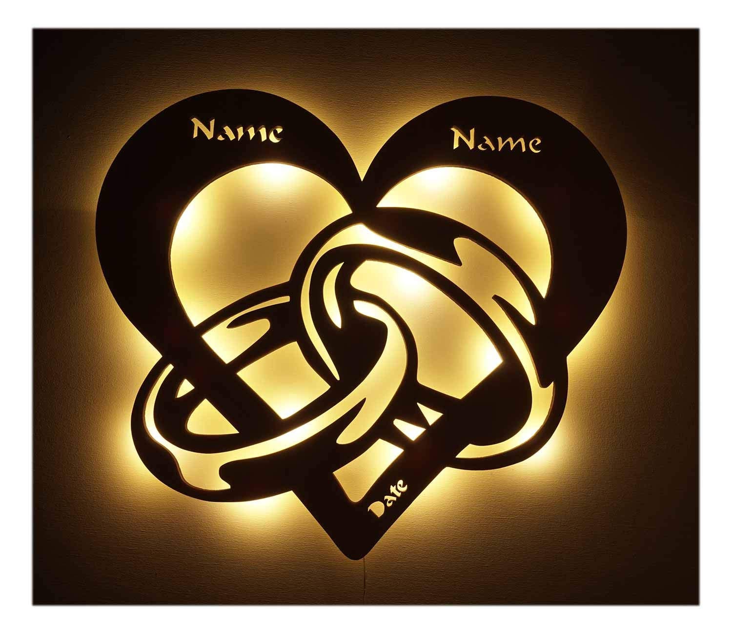 Wedding Rings Gifts for Wedding Marriage Personalized Night Etsy