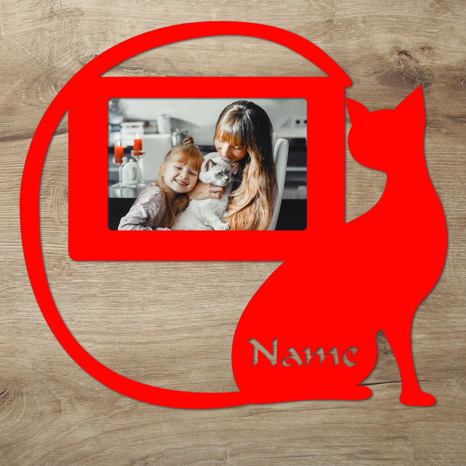 Cat Personalized Cat Picture Frame Photo Frame 4 X Etsy