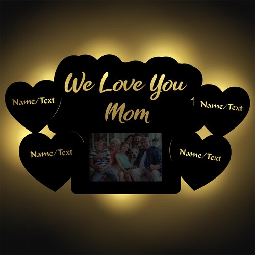 Personalized I Love You Picture Frame Photo Frame 4 X Etsy