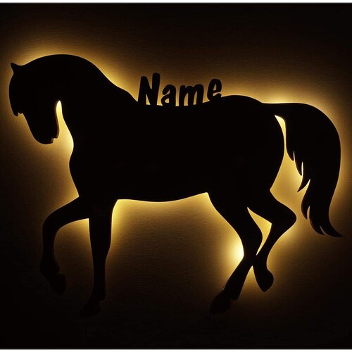 Horse Personalized Night Light With Name Horse Night Light Etsy