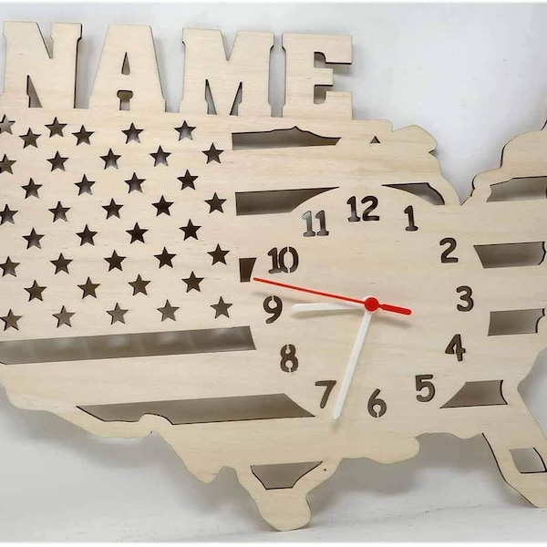 Map Wall Clock Etsy