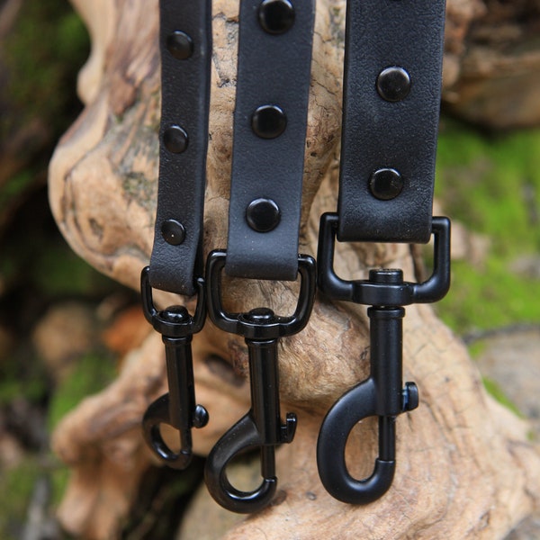 Henry & Sadie Onyx Black Lead made using Beta BioThane® Webbing