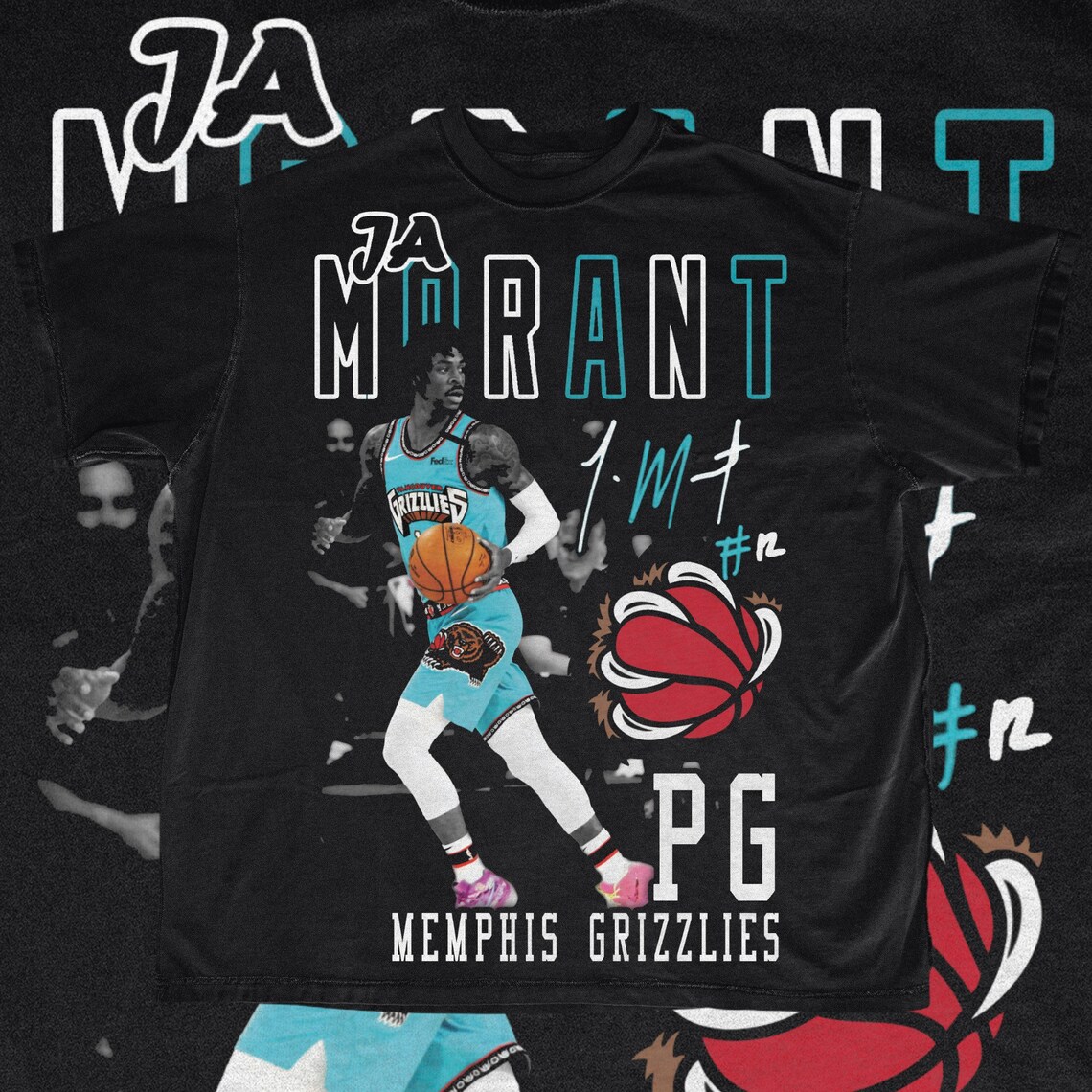 Ja Morant Memphis Grizzlies Tee NBA Basketball Shirt Tee | Etsy