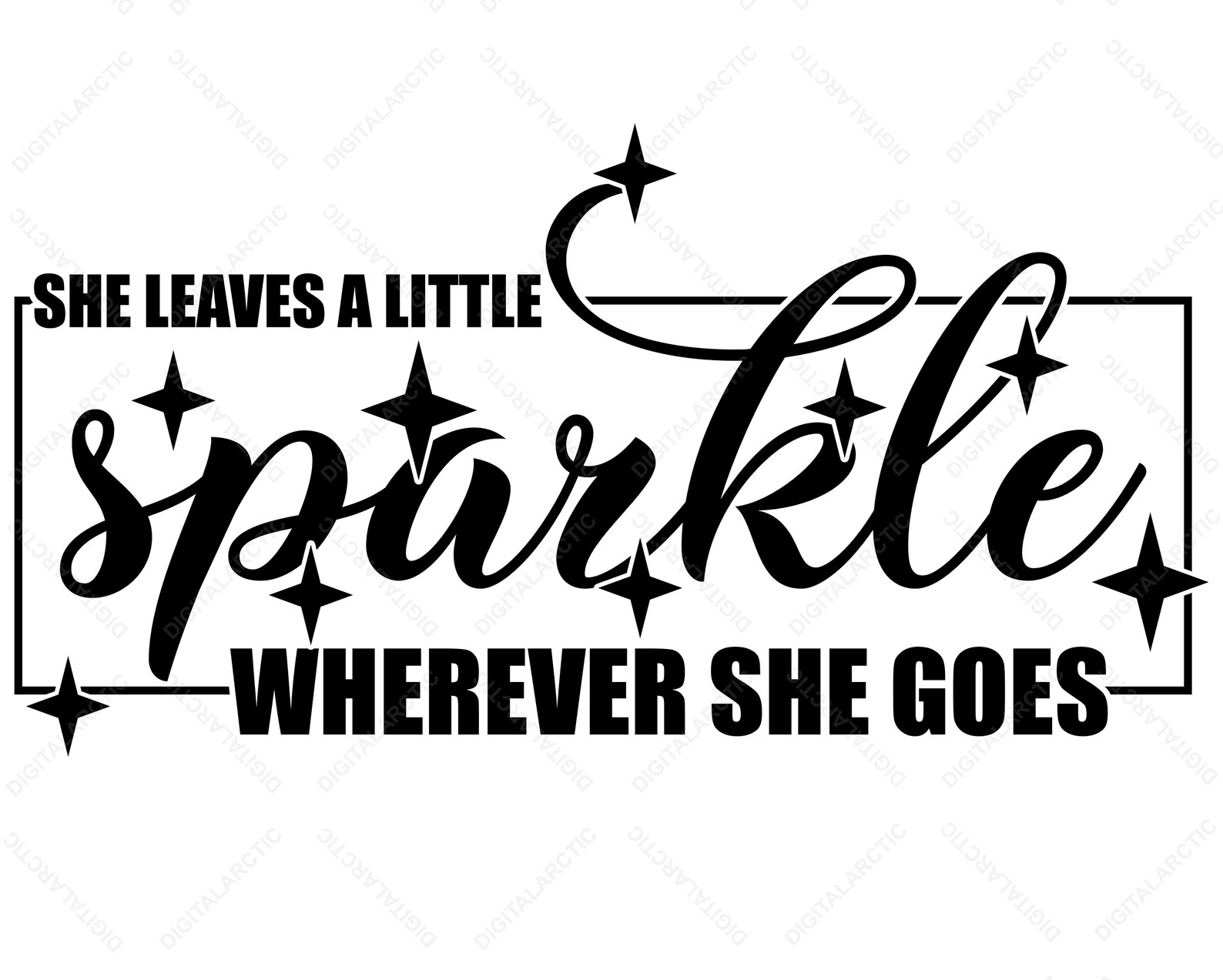She Leaves A Little Sparkle Wherever She Goes Jpg Png Svg Dxf Etsy