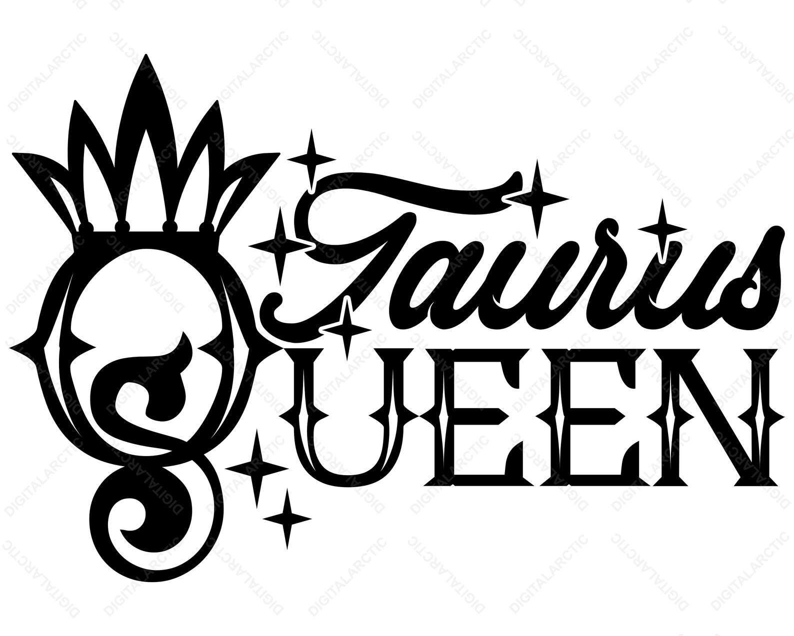 Download Taurus Queen Jpg Png Svg Dxf Eps Digital Files Laser Vinyl ...