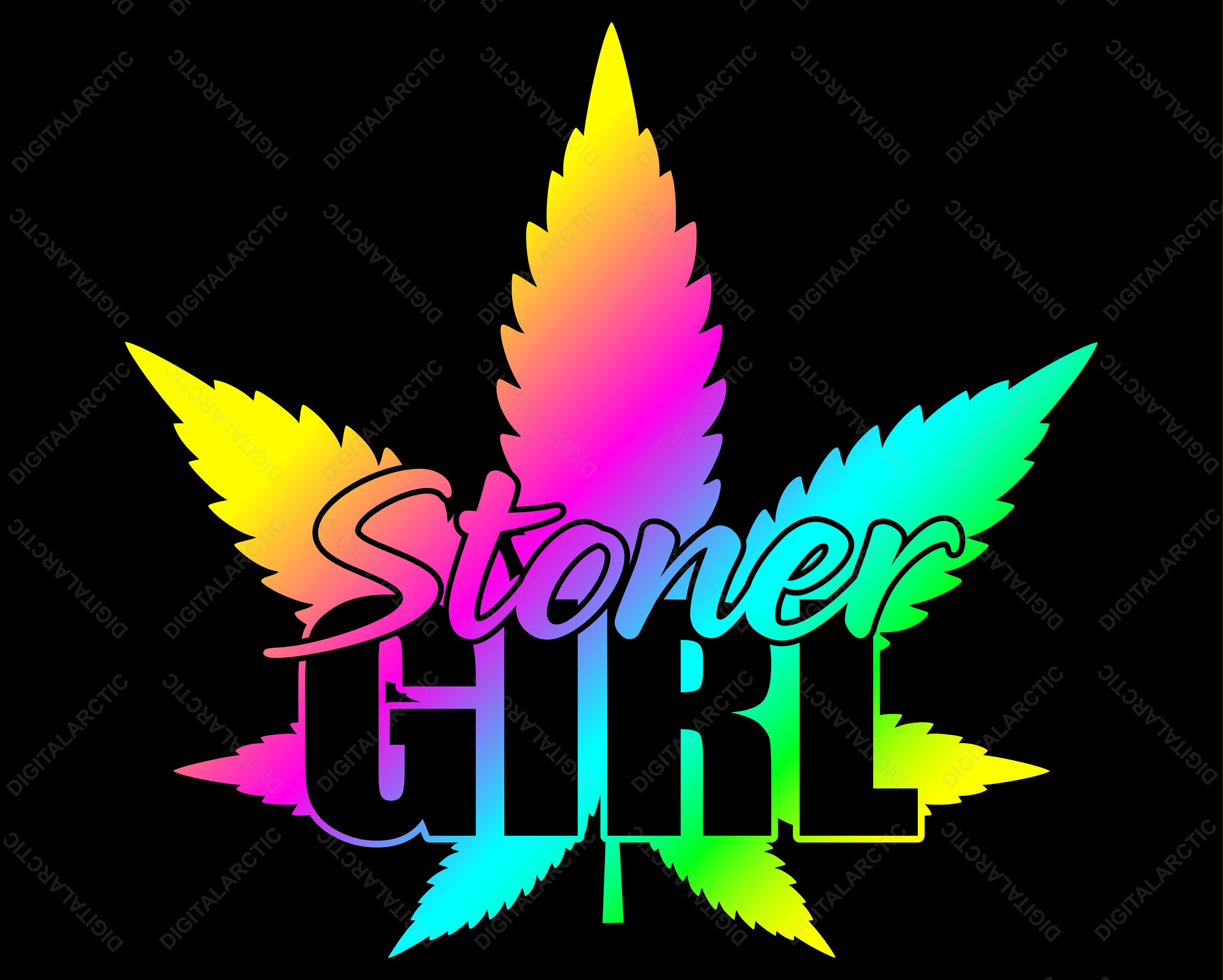 Stoner Girl SVG PNG DXF Digital Files for Laser Vinyl Cricut Etsy