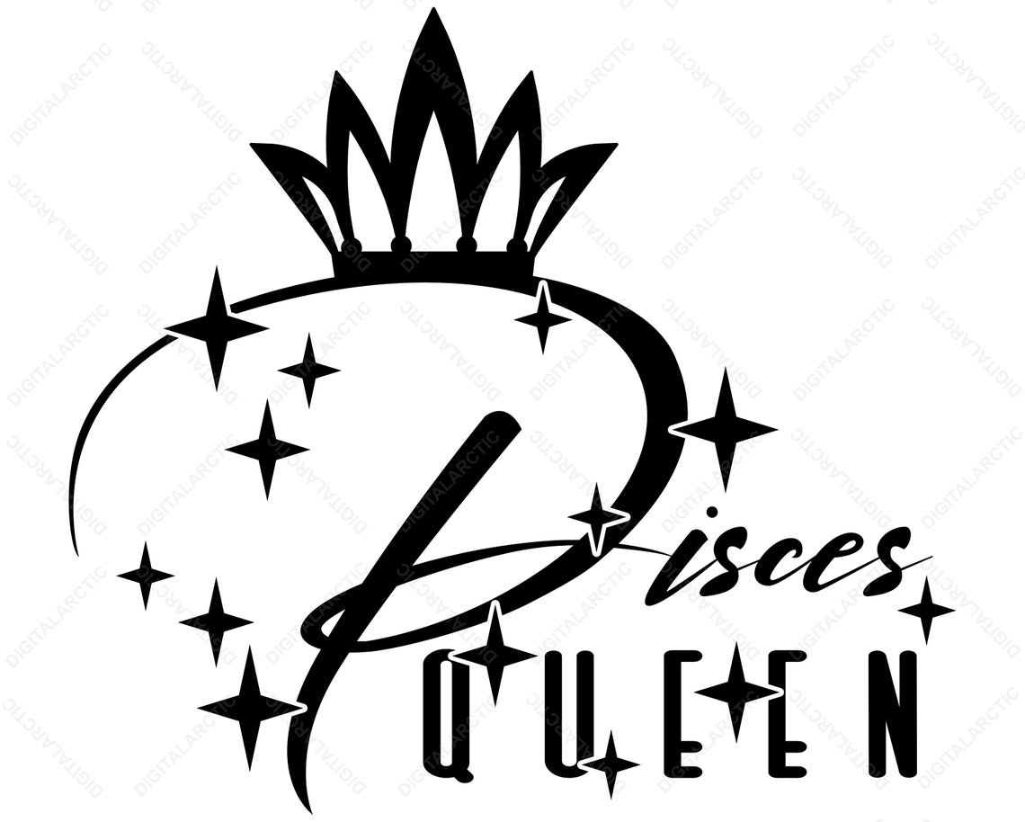 Pisces Queen SVG PNG DXF Digital Files for Laser Vinyl Cricut Etsy