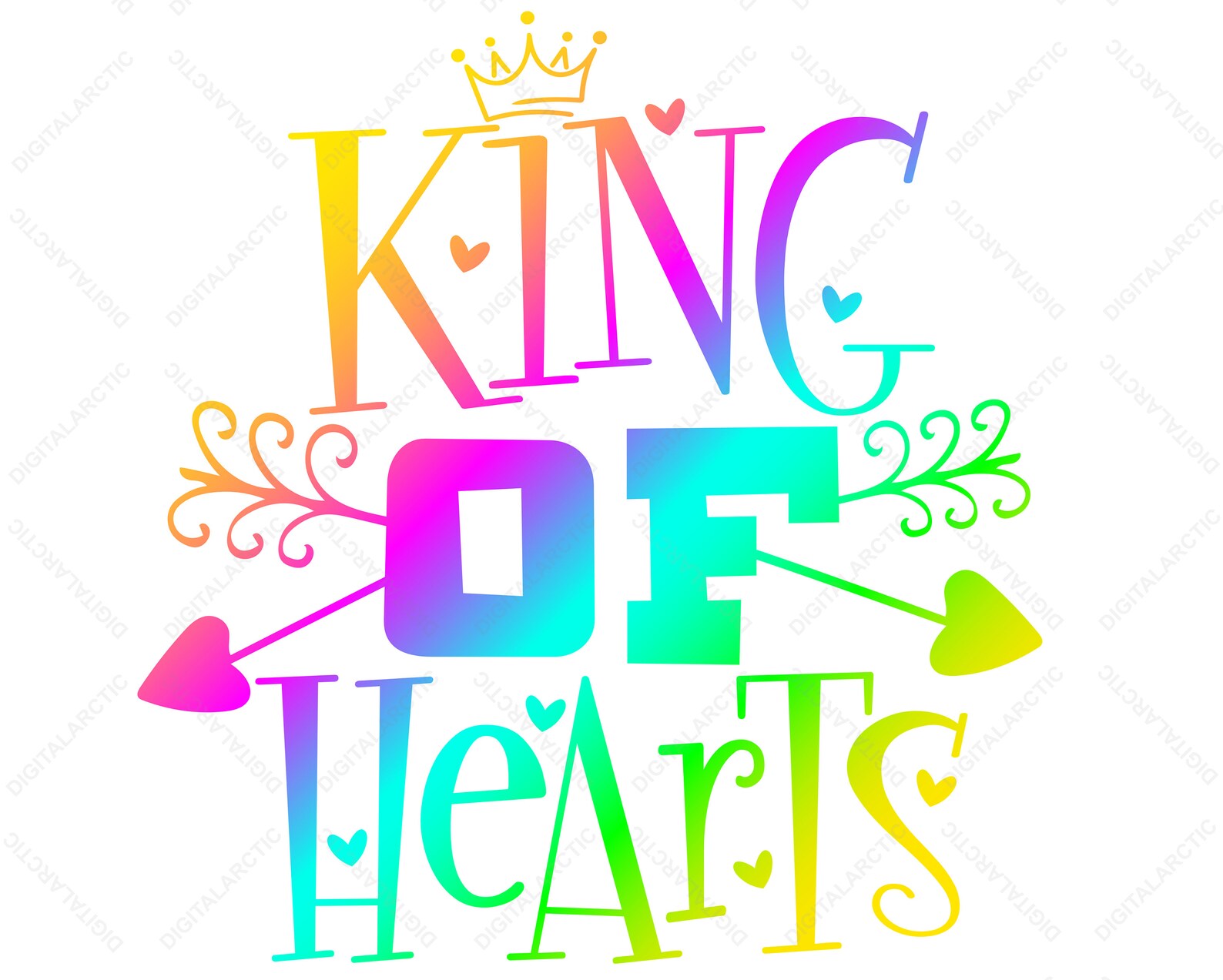 King Of Hearts Jpg Png Svg Dxf Eps Archivos digitales para | Etsy