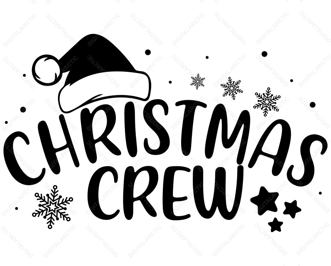 Christmas Crew SVG PNG DXF Digital Files for Laser Vinyl | Etsy